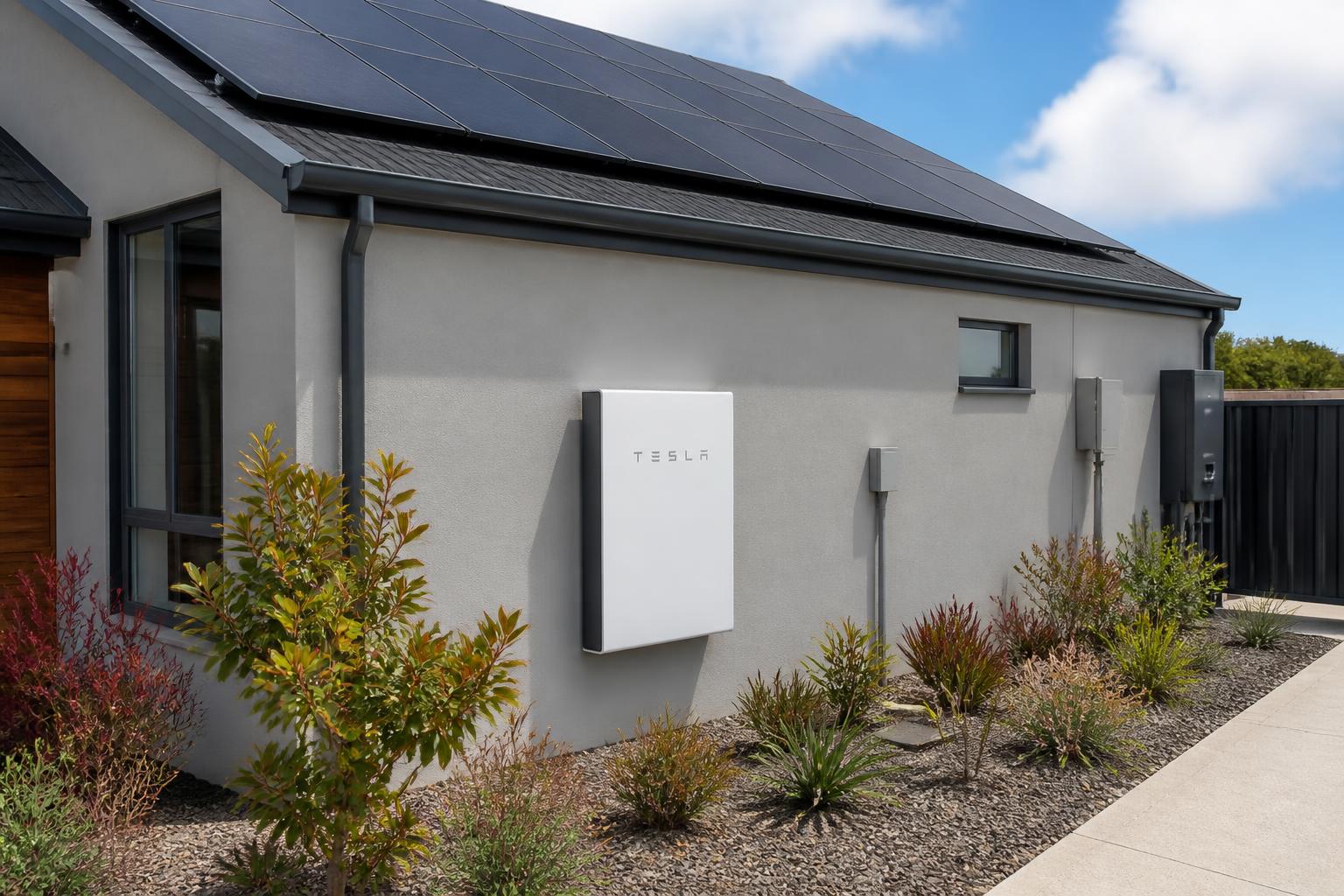 Modern home battery installation