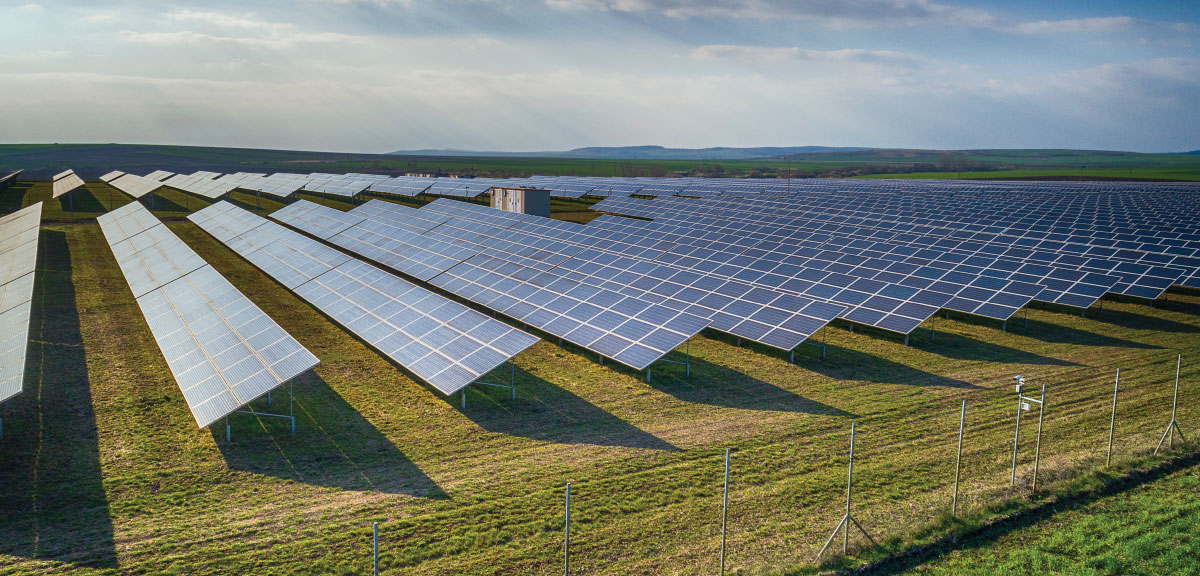 Large-scale industrial solar farm